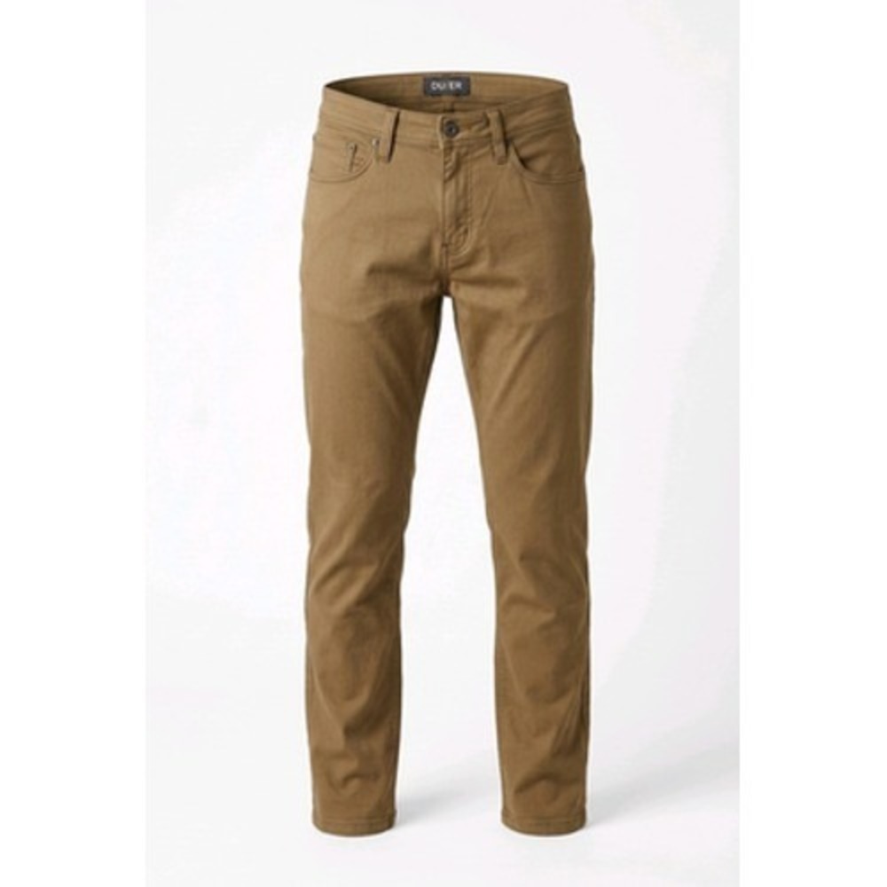 DU/ER No Sweat Relaxed Taper Jeans Mens 30x32 Brown Stretch Denim Casual